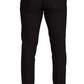 Dolce & Gabbana Black Brown Formal Tuxedo Dress Pants