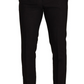 Dolce & Gabbana Black Brown Formal Tuxedo Dress Pants