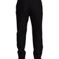 Dolce & Gabbana Blue Wool Silk Formal Trouser Dress Pants