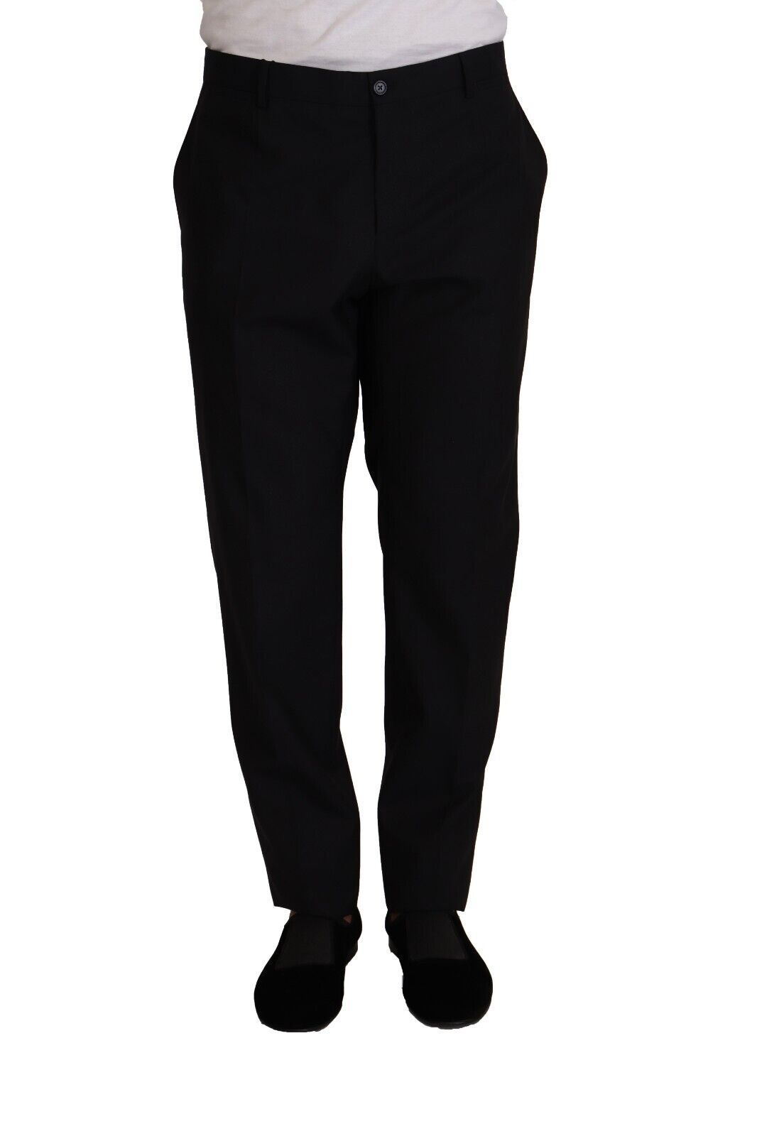 Dolce & Gabbana Blue Wool Silk Formal Trouser Dress Pants