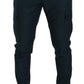 Dolce & Gabbana Blue Green Wool Cargo Skinny Men Trouser Pants