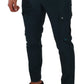 Dolce & Gabbana Blue Green Wool Cargo Skinny Men Trouser Pants