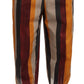 Dolce & Gabbana Multicolor Striped Cotton Tapered Trouser Pants