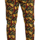 Dolce & Gabbana Multicolor Logo Mania Cotton Tapered Trouser Pants