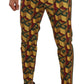 Dolce & Gabbana Multicolor Logo Mania Cotton Tapered Trouser Pants