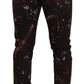 Dolce & Gabbana Brown Color Splash Cotton Regular Denim Jeans