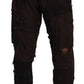 Dolce & Gabbana Brown Cotton Distressed Regular Denim Jeans