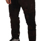 Dolce & Gabbana Brown Cotton Distressed Regular Denim Jeans