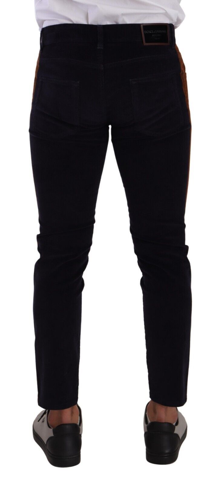 Dolce & Gabbana Blue Cotton Stretch Skinny Corduroy Jeans