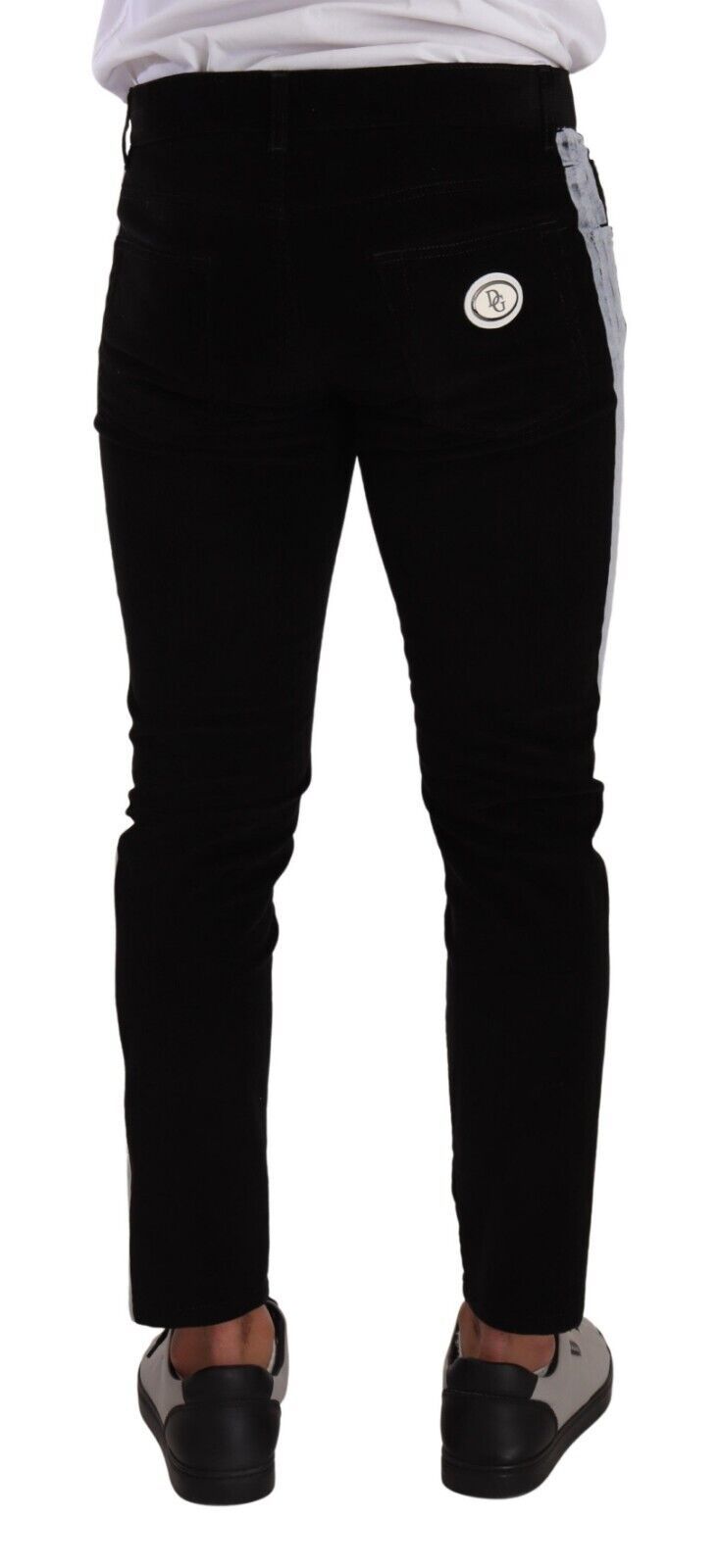 Dolce & Gabbana Black Cotton Stretch Skinny Corduroy Jeans