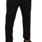 Dolce & Gabbana Black Wool Men Formal Trouser Dress Pants