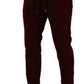 Dolce & Gabbana Bordeaux Velvet Mens Formal Trouser Dress Pants