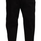 Dolce & Gabbana Black Cotton High Waist Men Trouser Dress Pants