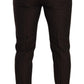 Dolce & Gabbana Brown Striped Wool Formal Trouser Dress Pants