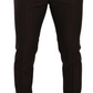 Dolce & Gabbana Brown Striped Wool Formal Trouser Dress Pants