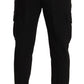 Dolce & Gabbana Black Viscose Cargo Skinny Men Trouser Pants