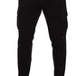 Dolce & Gabbana Black Viscose Cargo Skinny Men Trouser Pants