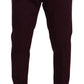 Dolce & Gabbana Purple Cotton Tapered Chinos Dress Pants