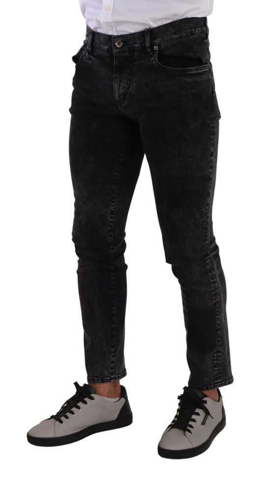 Dolce & Gabbana Black Cotton Stretch Skinny Denim Trouser Jeans