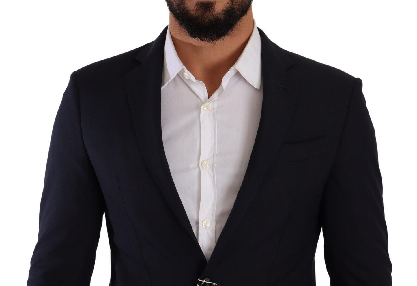 Domenico Tagliente Dark Blue Single Breasted Slim Fit Blazer