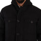 Dolce & Gabbana Black Denim Hooded Parka Coat Winter Jacket