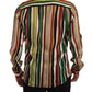 Dolce & Gabbana Multicolor Striped Long Sleeve Silk Shirt