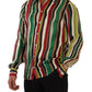 Dolce & Gabbana Multicolor Striped Long Sleeve Silk Shirt