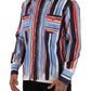 Dolce & Gabbana Red White Blue Striped Shirt