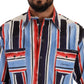 Dolce & Gabbana Red White Blue Striped Shirt