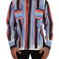 Dolce & Gabbana Red White Blue Striped Shirt