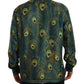 Dolce & Gabbana Peacock Feather Print Silk Shirt