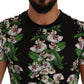 Dolce & Gabbana Black Floral Print Crewneck T-shirt