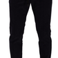 Dolce & Gabbana Blue Cotton Skinny Corduroy Trouser Pants