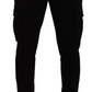 Dolce & Gabbana Black Viscose Skinny Cargo Trouser Pants