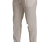 Dolce & Gabbana White Corduroy Cotton Men Tapered Pants