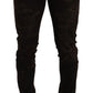 Dolce & Gabbana Brown DG Crown Logo Cotton Skinny Denim Jeans