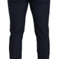 Dolce & Gabbana Dark Blue Wool Skinny Formal Dress Pants