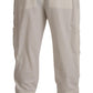 Dolce & Gabbana Off White Cotton Corduroy Cargo Pants