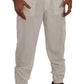 Dolce & Gabbana Off White Cotton Corduroy Cargo Pants