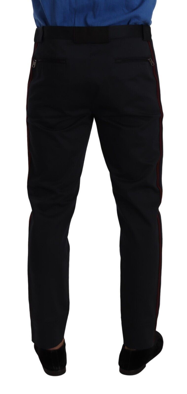 Dolce & Gabbana Blue Bordeaux Cotton Skinny Chino Pants