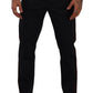 Dolce & Gabbana Blue Bordeaux Cotton Skinny Chino Pants