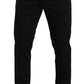 Dolce & Gabbana Blue Bordeaux Cotton Skinny Chino Pants