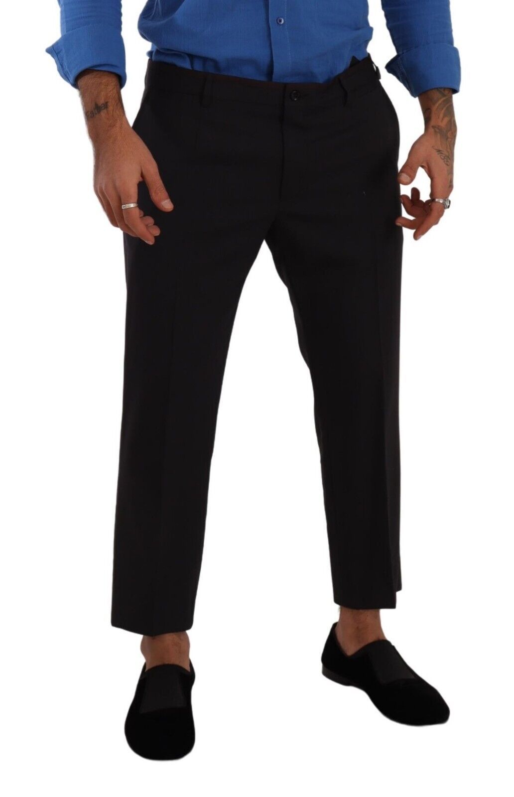 Dolce & Gabbana Gray Bordeaux Wool Trouser Dress Pants