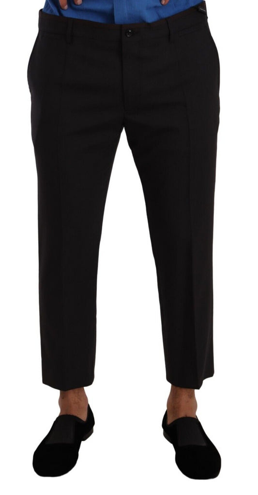 Dolce & Gabbana Gray Bordeaux Wool Trouser Dress Pants