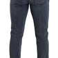 Dolce & Gabbana Blue Two Tone Tattered Cotton Slim Denim Jeans