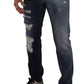 Dolce & Gabbana Blue Cotton Regular Denim Trousers Jeans