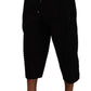 Dolce & Gabbana Black Cotton Torero Sweatpants Shorts Pants