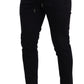 Dolce & Gabbana Blue Cotton Stretch Jogging Trouser Pants