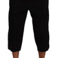 Dolce & Gabbana Black Cotton Torero Cropped Short Trouser Pants