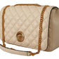 Versace White Nappa Leather Medusa Shoulder Bag